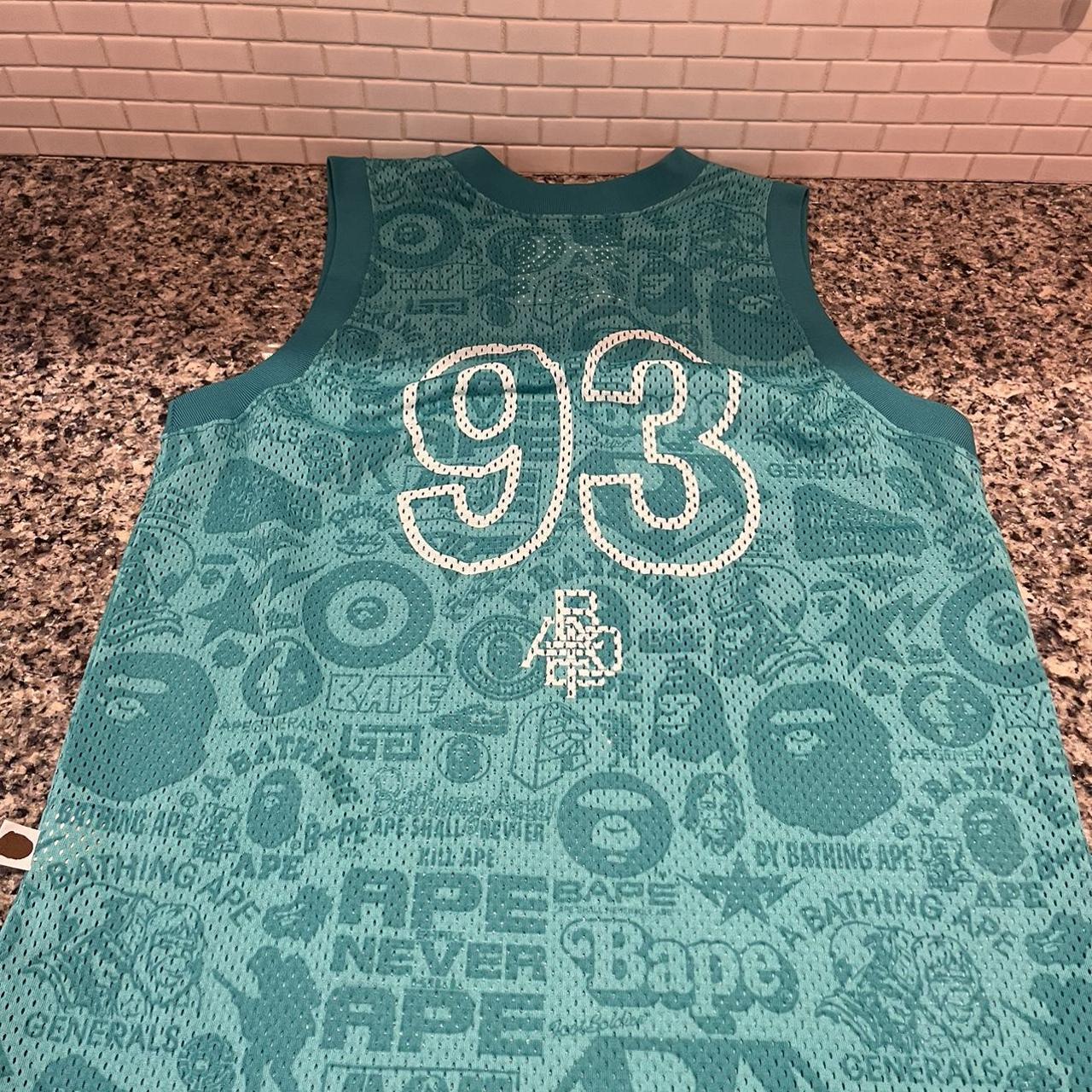 BAPE Camo Jersey BAPE Blue Camo Basketball Jersey - Depop