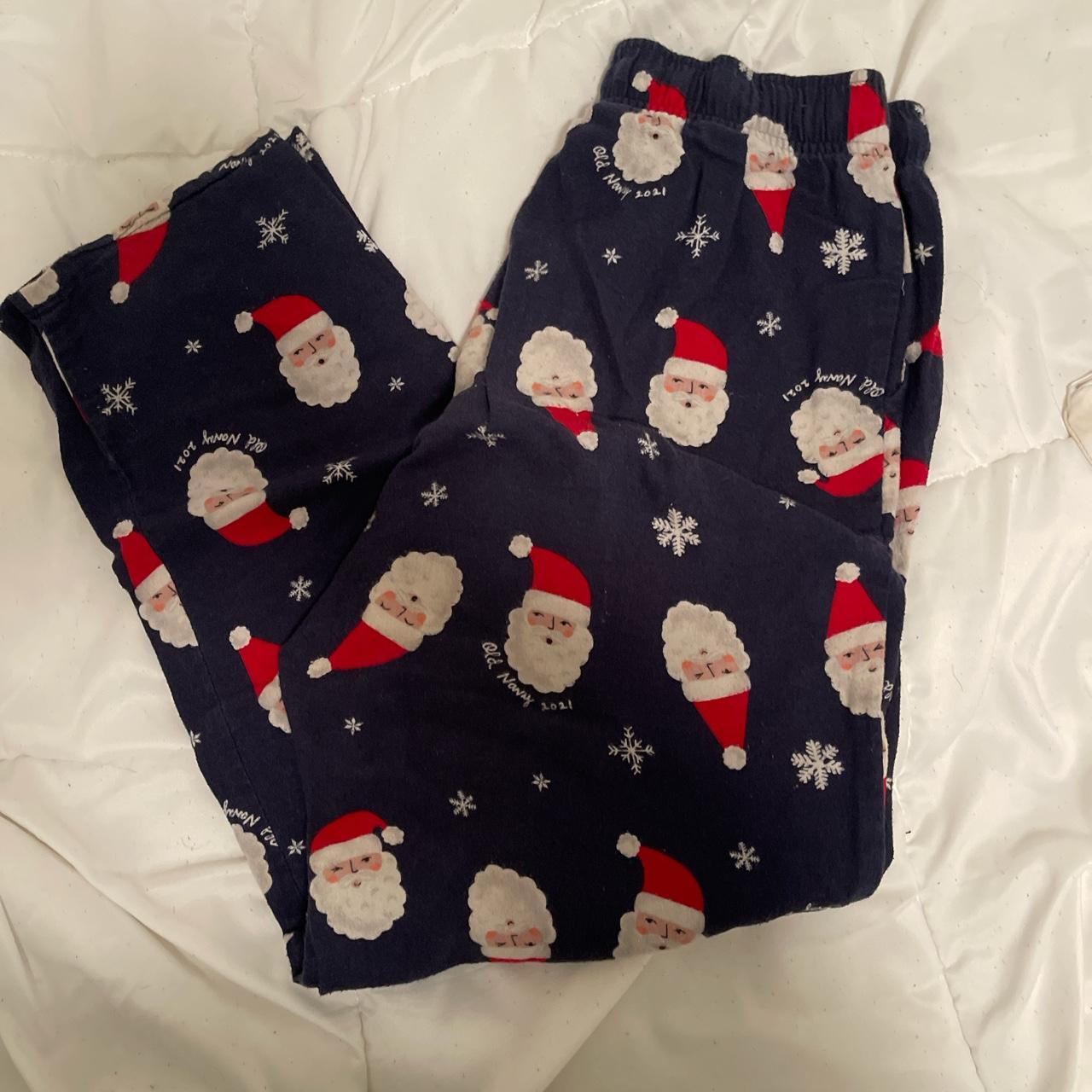 Dark Blue Santa Pajama Pants Size S Depop