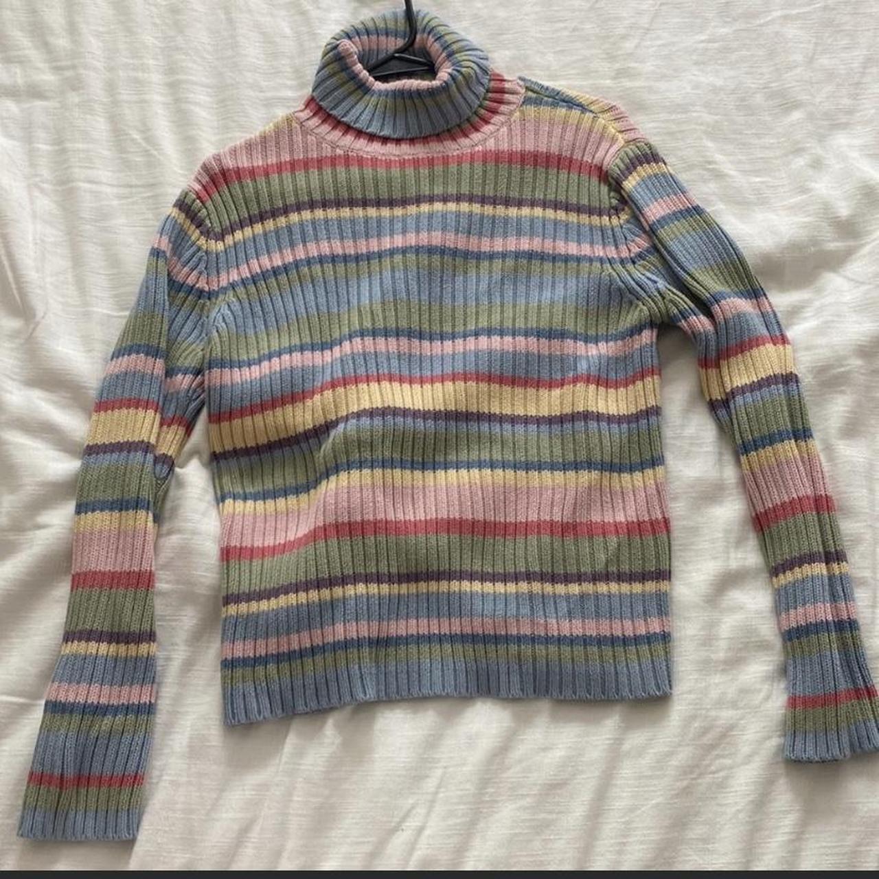 Vintage striped turtleneck ️ Y2K vibes! No tag Good... - Depop