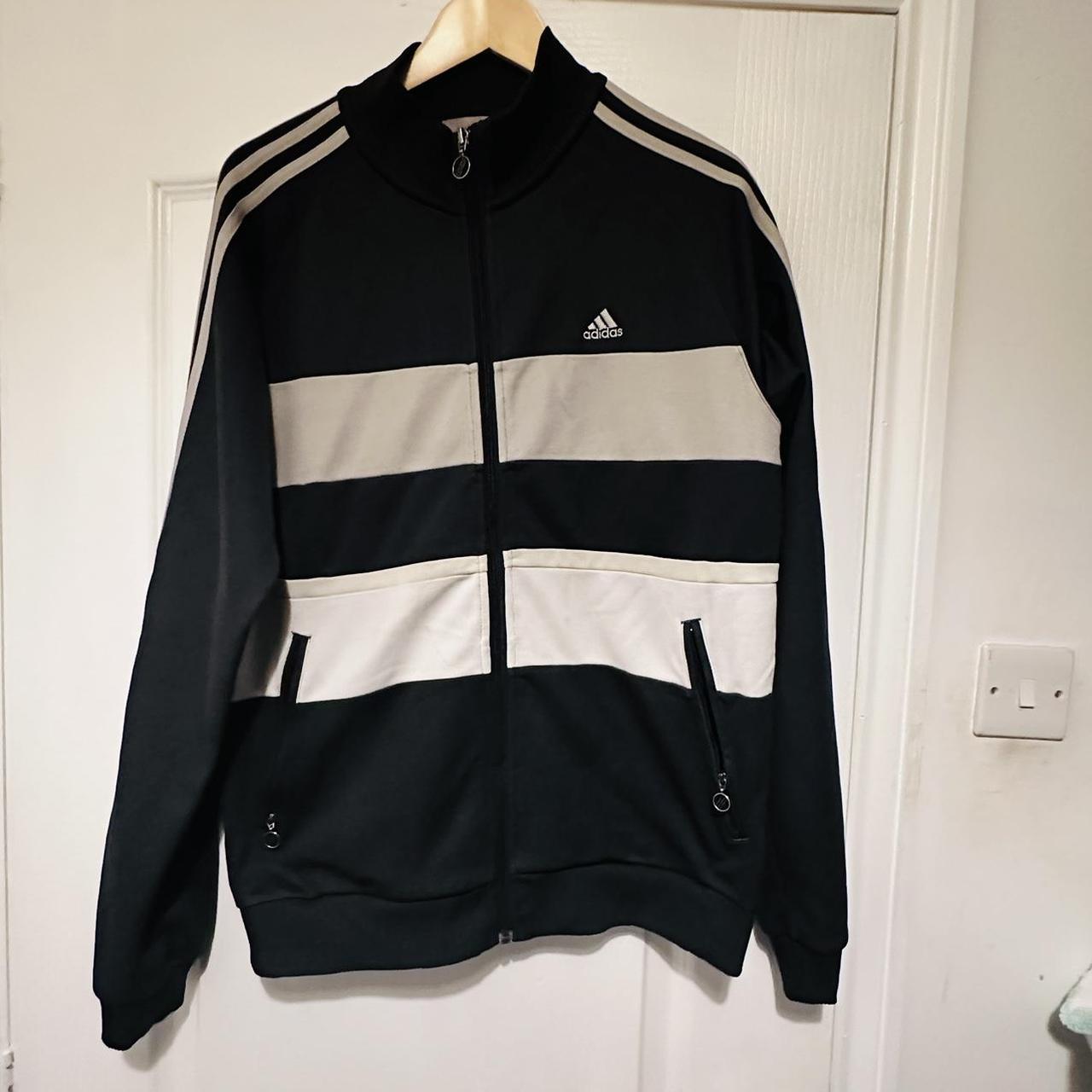 Adidas originals black panelled track outlet jacket