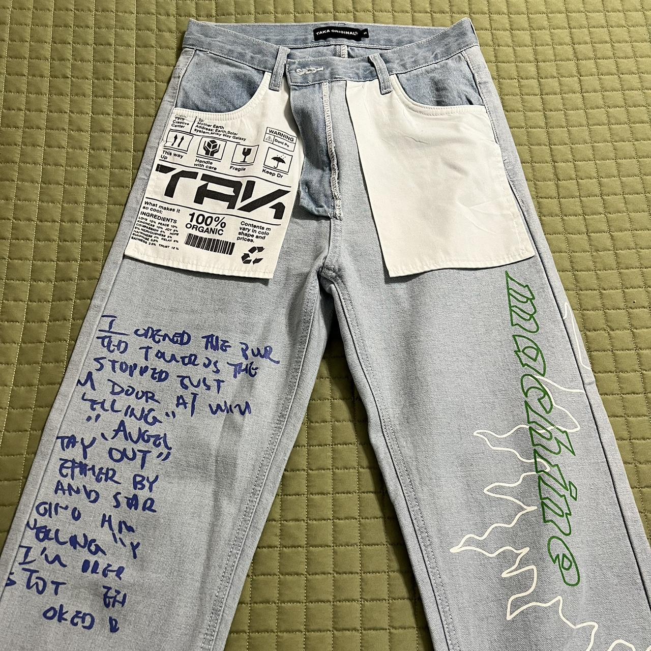『TAKA ORIGINAL』 Off The Label Grunge Wash Jeans TAKA Original That's Fun distressed patchwork loose-fit