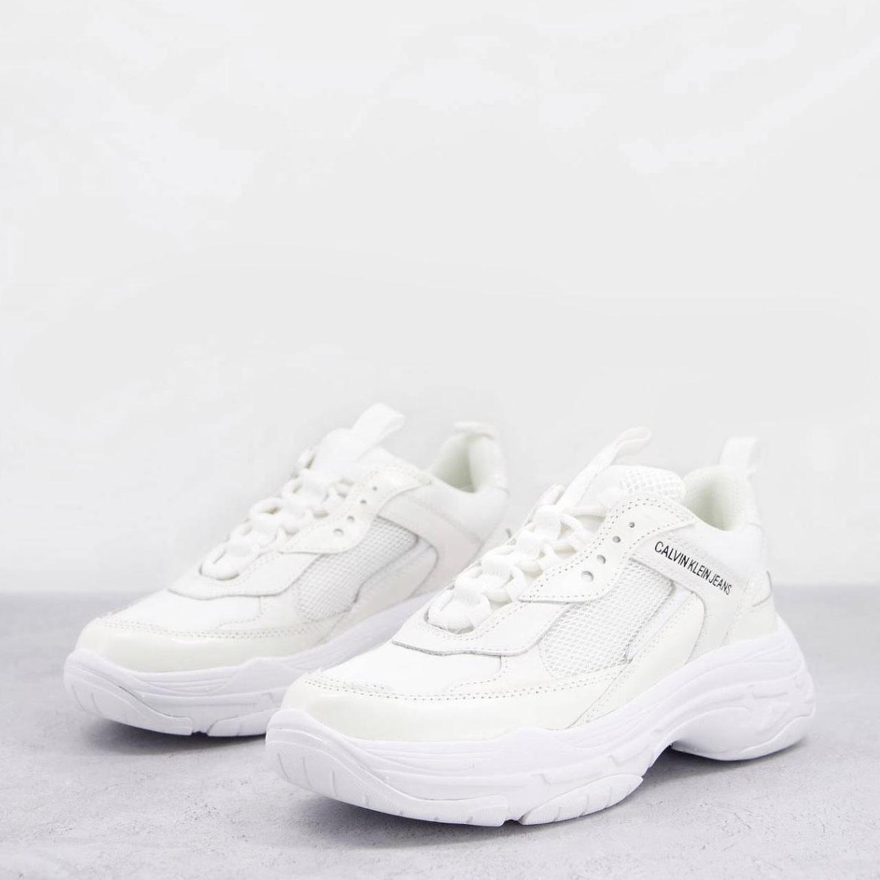 Calvin Klein 'Maya' Sneakers in White, Size AU 6 /... - Depop