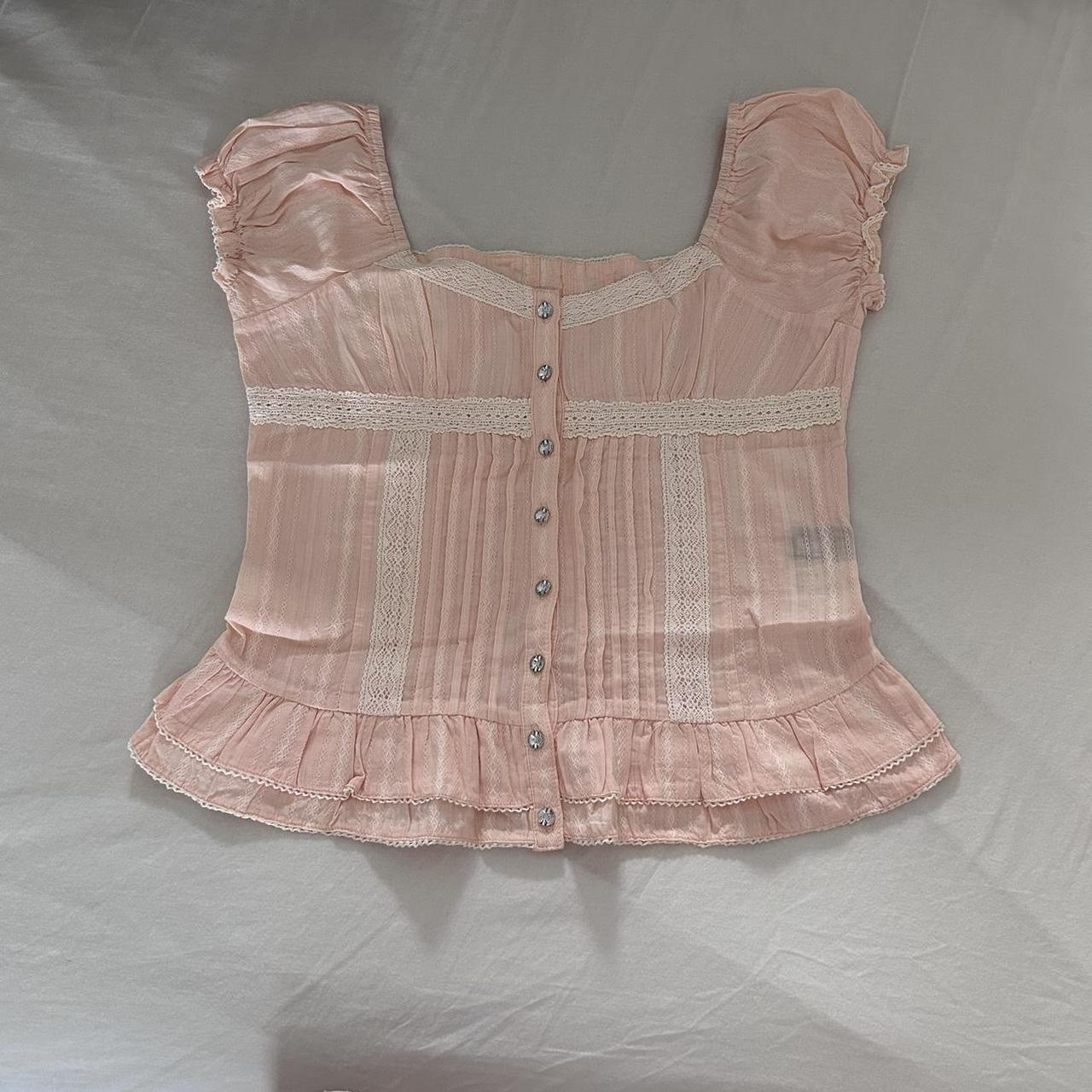 Off deals Brand Japanese Pink Milkmaid Top