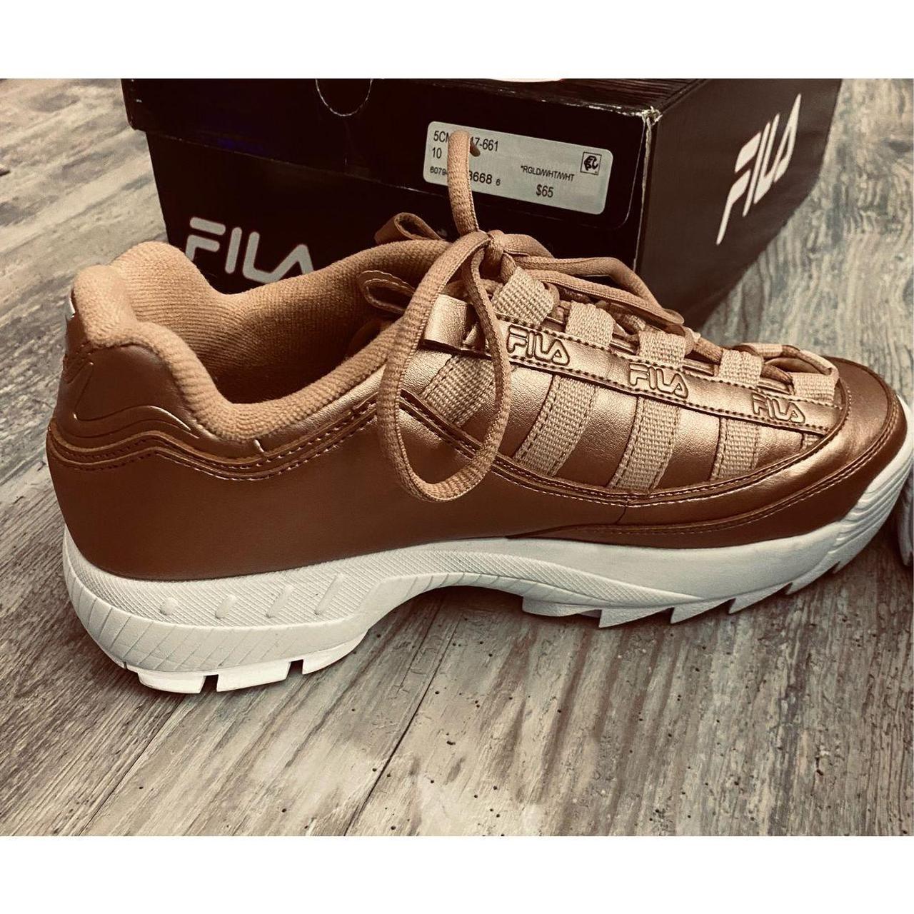 Fila shoes pink and gold best sale