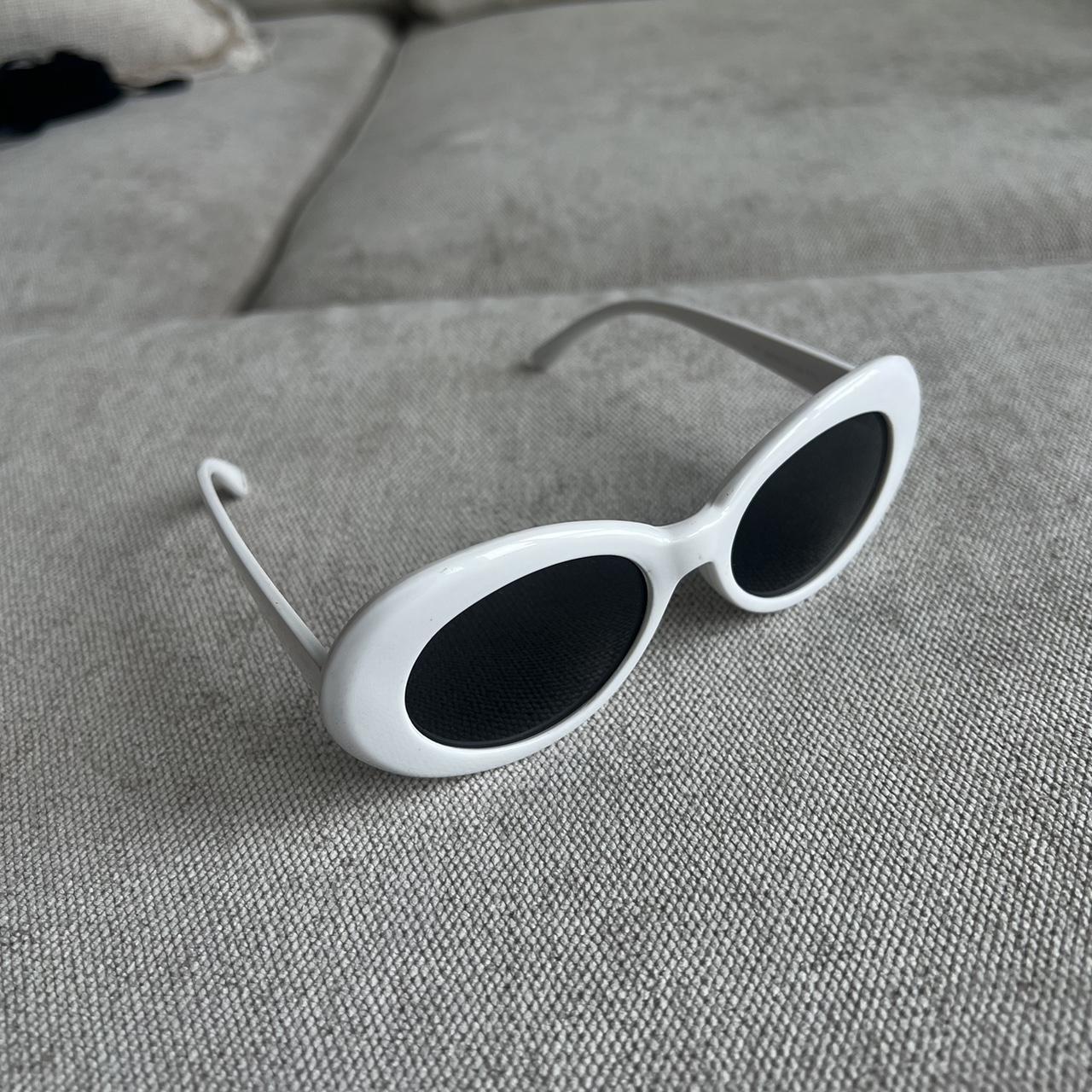 White Oval Sunglasses. Super Cute And Fun Worn A Few - Depop