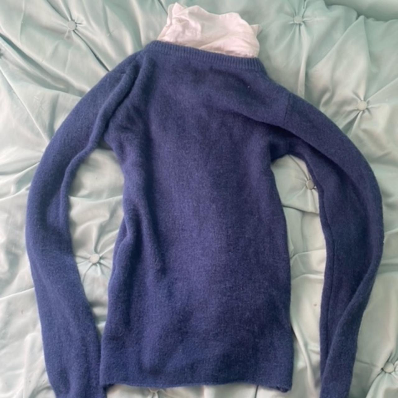 Subdued blue collar sweater women size 8. Never... Depop