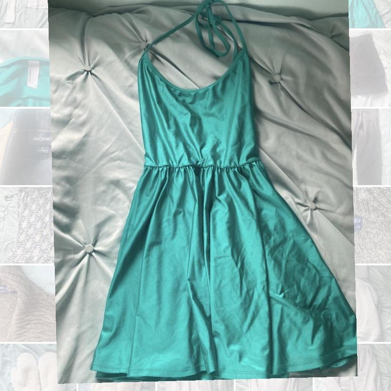 American Apparel turquoise green dress in medium. I. Depop