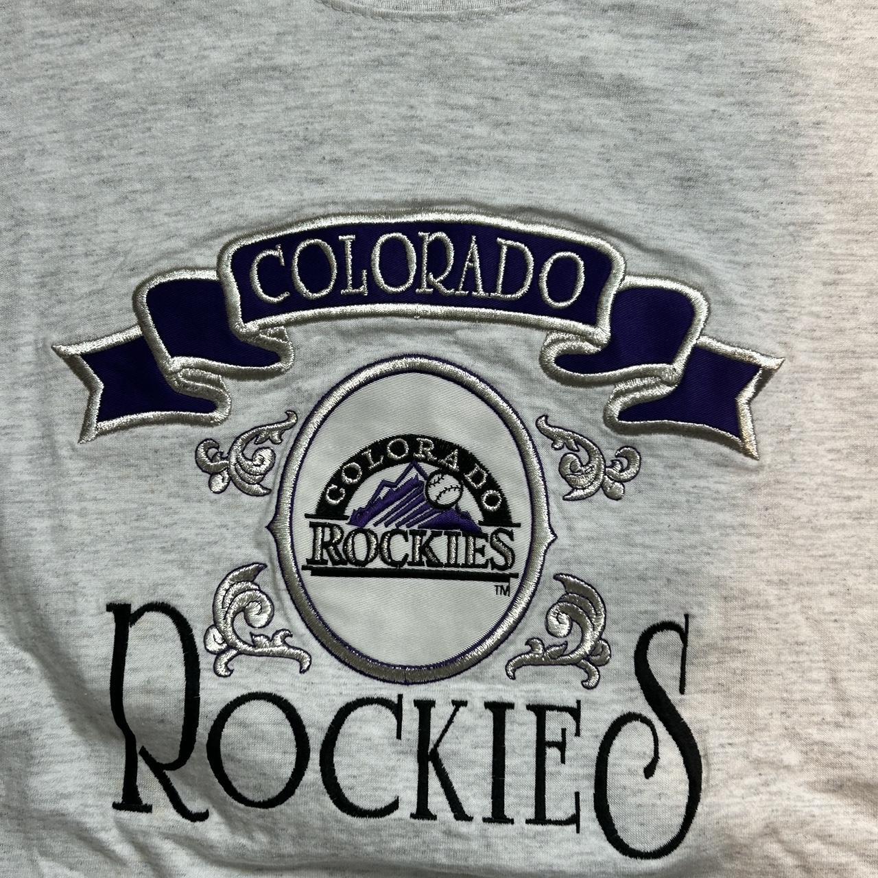 Vintage 90s Colorado Rockies Baseball Single Stitch - Depop