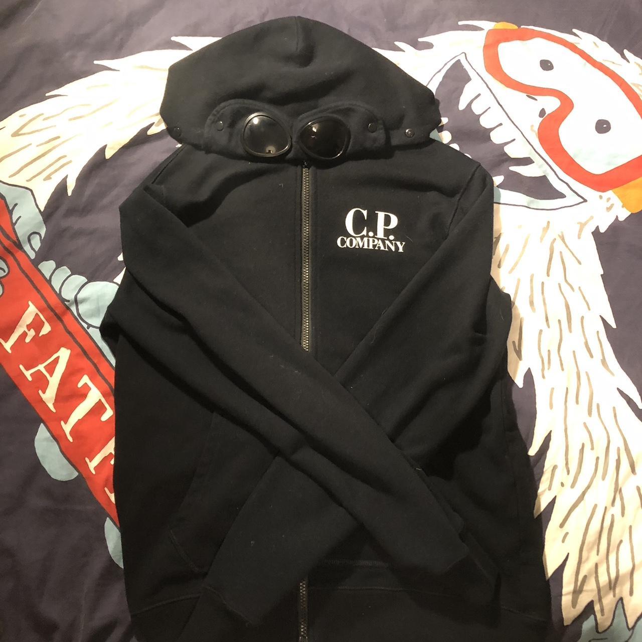 cp company lens detailed zip up hoodie