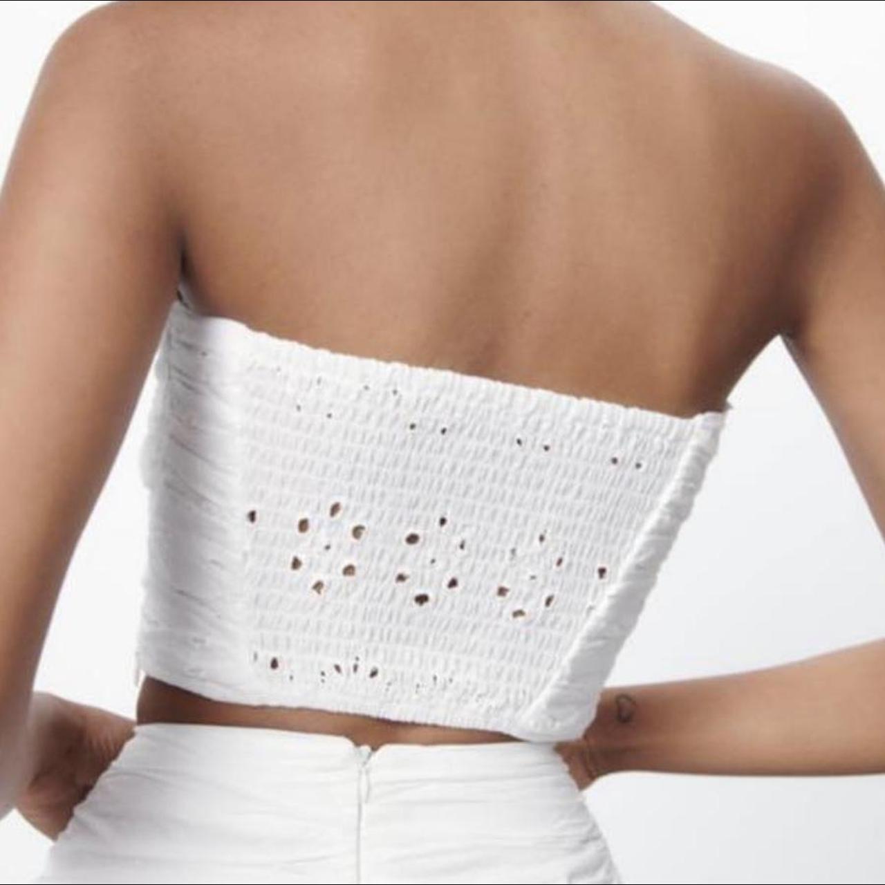 Zara Women's White Corset Depop
