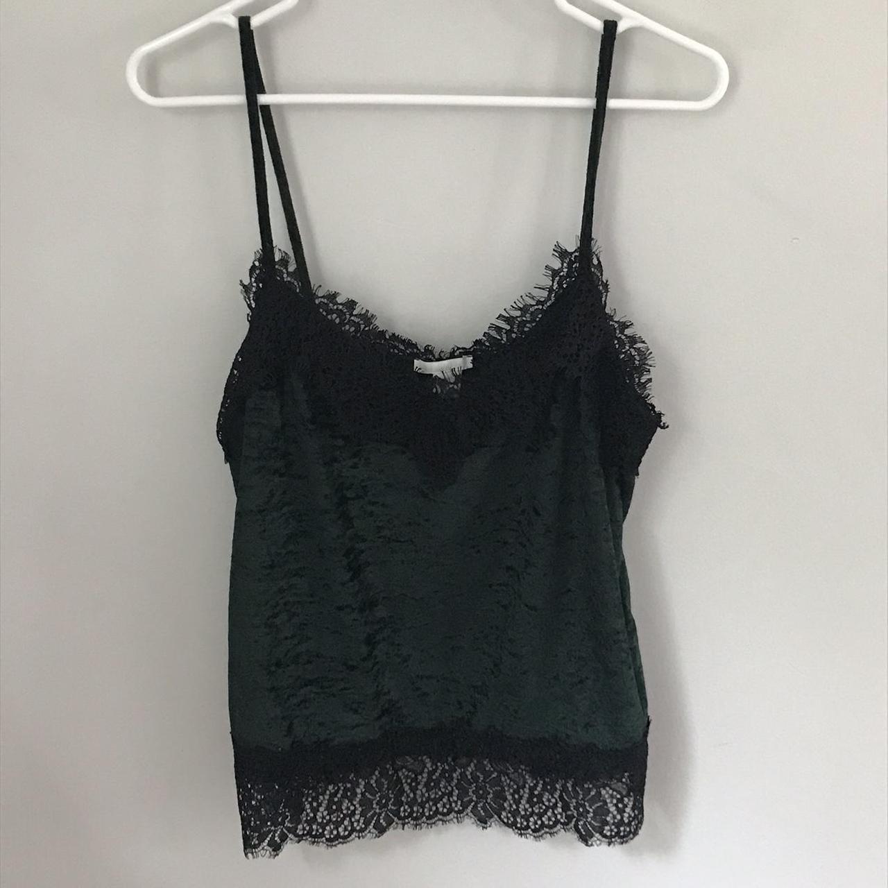 H&M Women's Green and Black Vest Depop