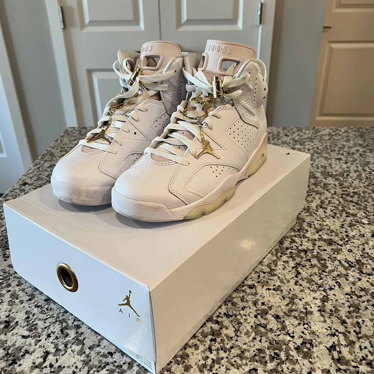 Jordan retro Gold hoops Barely worn Jordan Depop