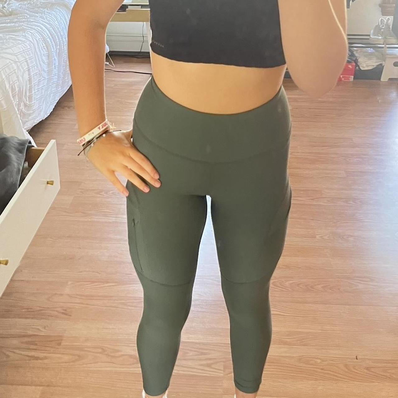 green old navy workout leggings super cute pockets Depop