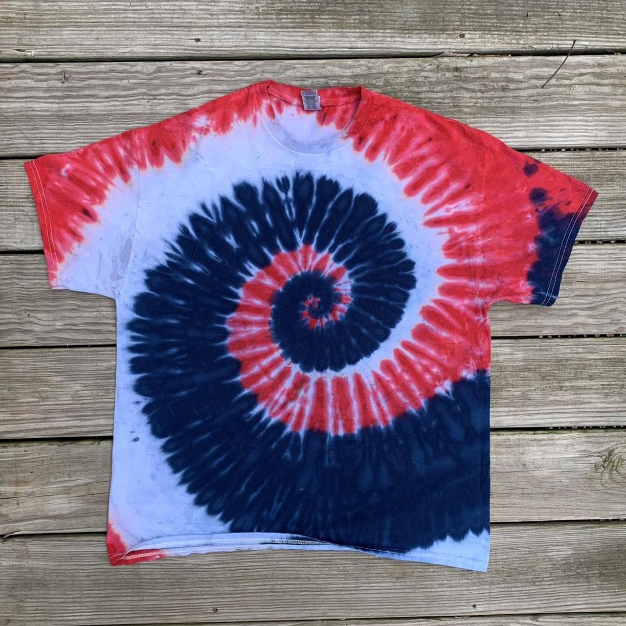 Red White Blue Tie Dye Shirt