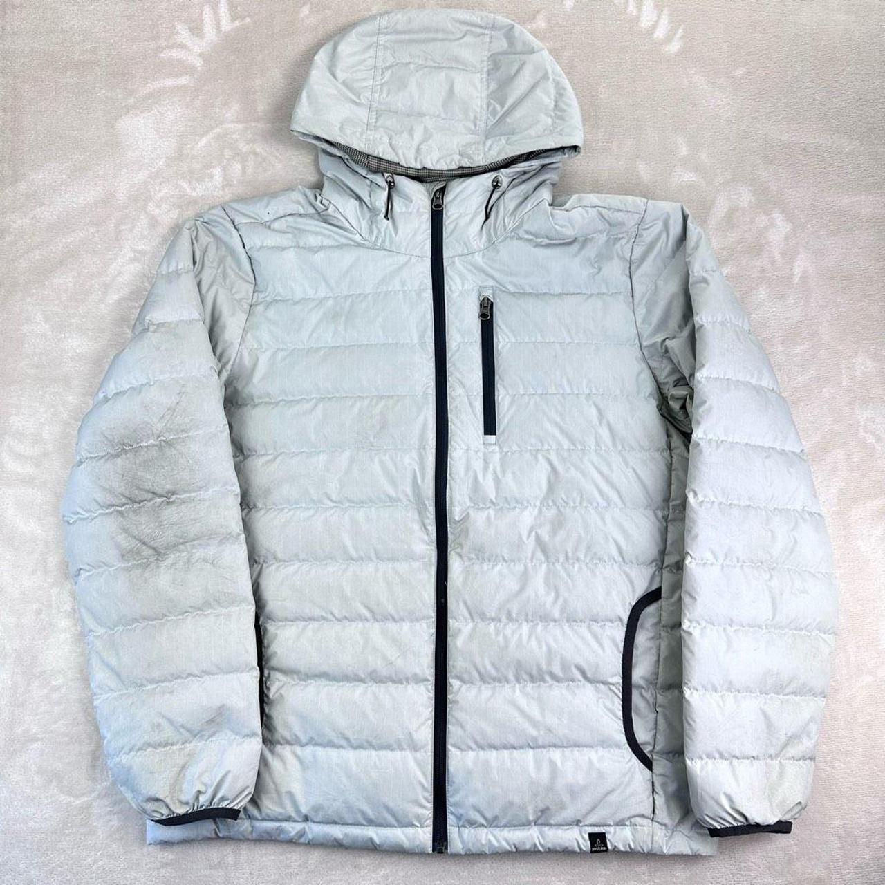 prAna Puffer Mens Large Off White LASSER DOWN JACKET. Depop