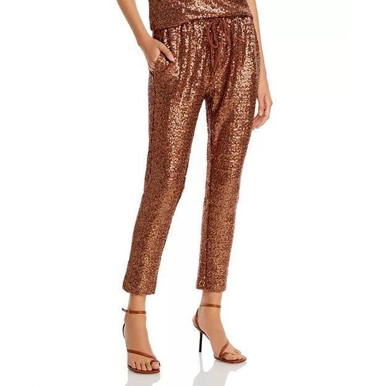 Gold store sequin sweatpants