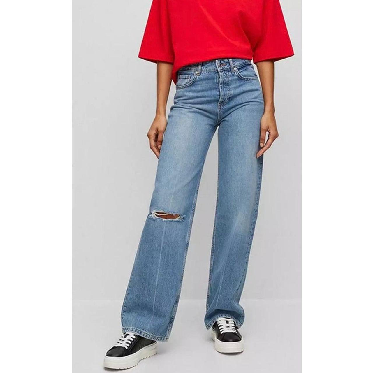 Lenina ♥ HUGO two tuck straight denim pants /追跡付 King Logo Wide TUCK DENIM PANTS – YZ