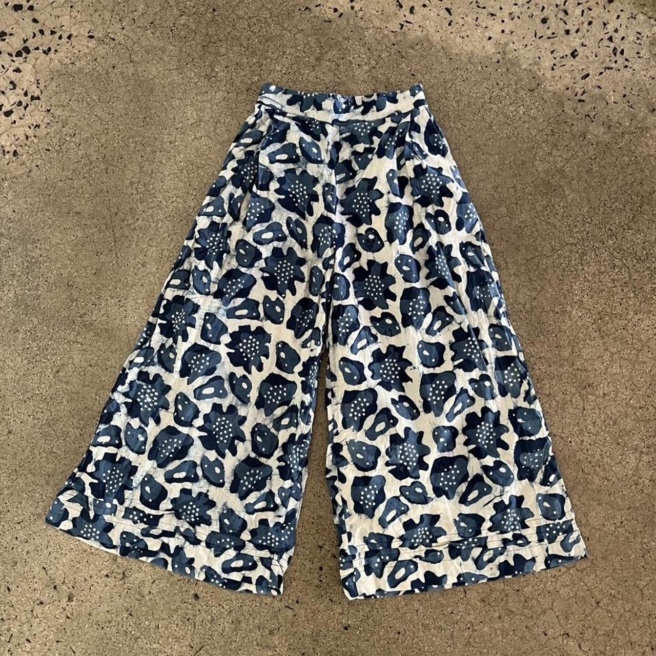 Gorman Women's Blue and Navy Trousers | Depop