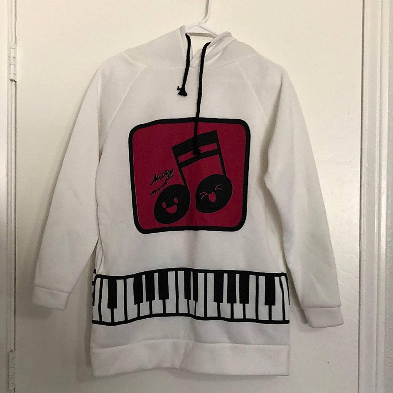 Men's White and Red Hoodie Depop