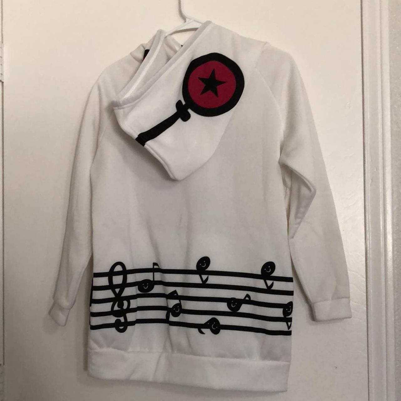 Men's White and Red Hoodie Depop