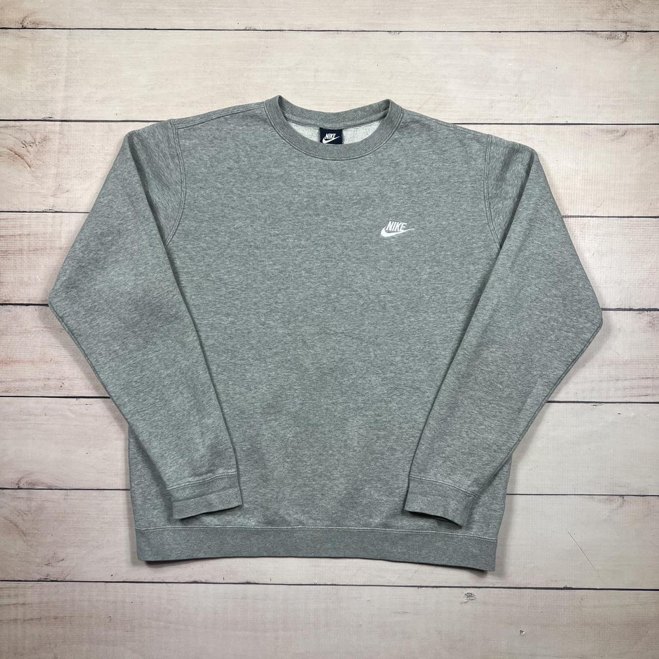 Nike Sweatshirt Vintage Grey Logo Swoosh Crewneck Depop   P0 