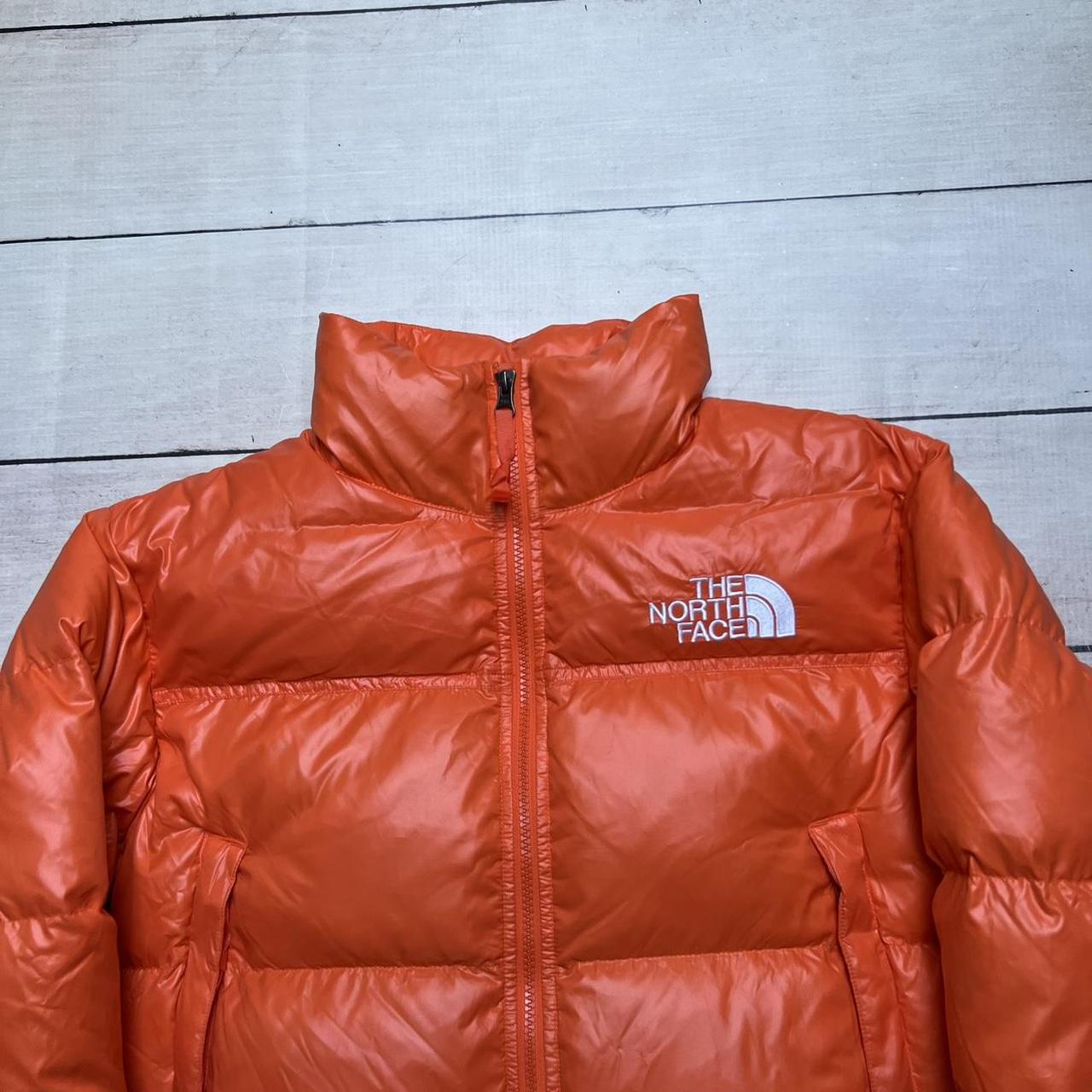 The North Face Nuptse 700 Puffer Down Jacket Orange... - Depop