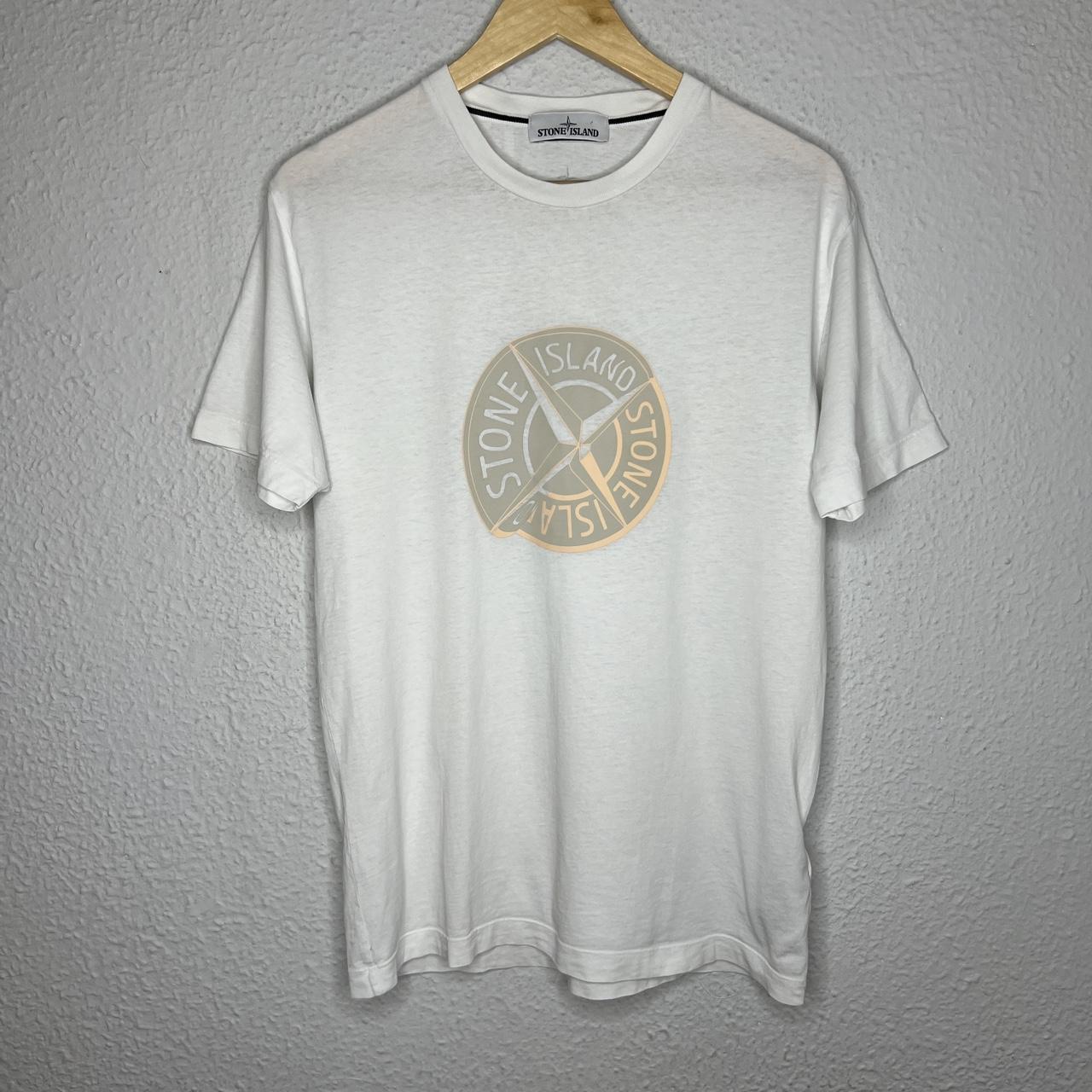 Stone island t shirt big clearance logo