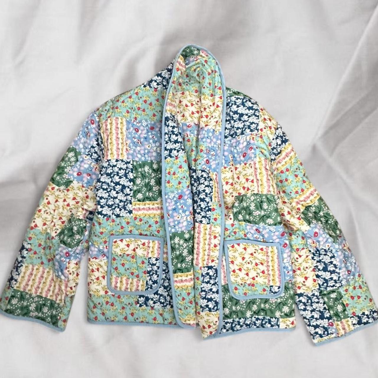 Women's Jacket - Multi - L – Patchwork Quilted Ja… - image 1