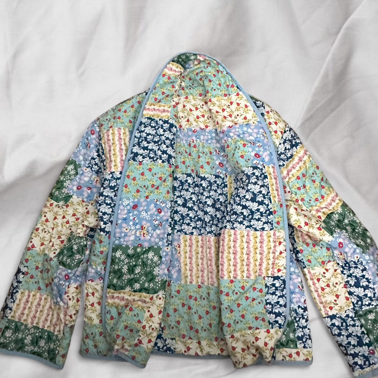 Women's Jacket - Multi - L – Patchwork Quilted Ja… - image 2