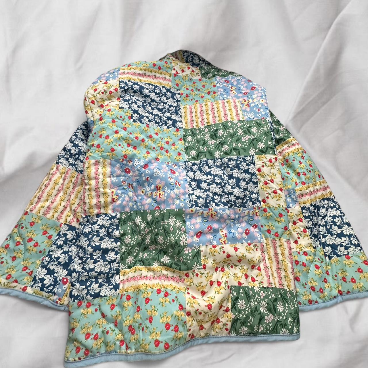 Women's Jacket - Multi - L – Patchwork Quilted Ja… - image 3