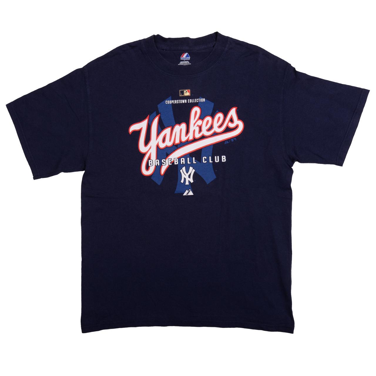 応援グッズ Majestic - Majestic vintage Yankees baseball shirt New York Yankees Baseball Shirt Vintage New York Yankees by