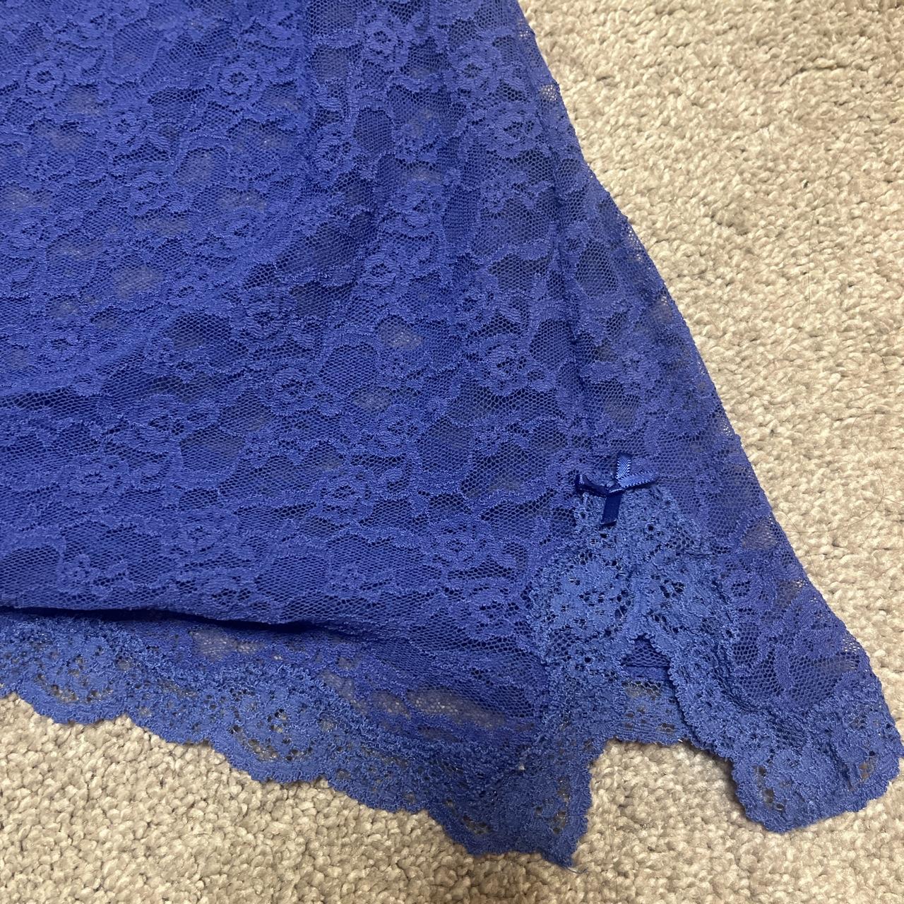 victoria secret baby doll see through blue slip... - Depop