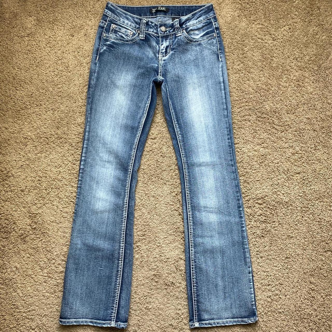 swag y2k distressed cross pattern jeans by JADED - Depop