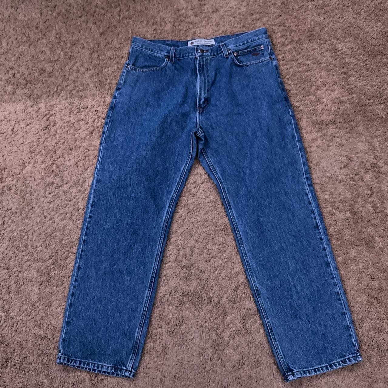 Harley Davidson Men's Blue Jeans Depop
