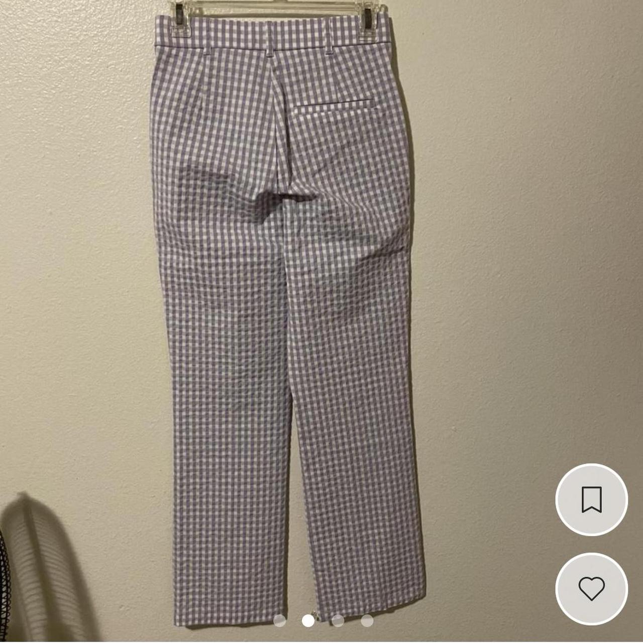 Zara checkered pants. Xs. New. Tan and - Depop