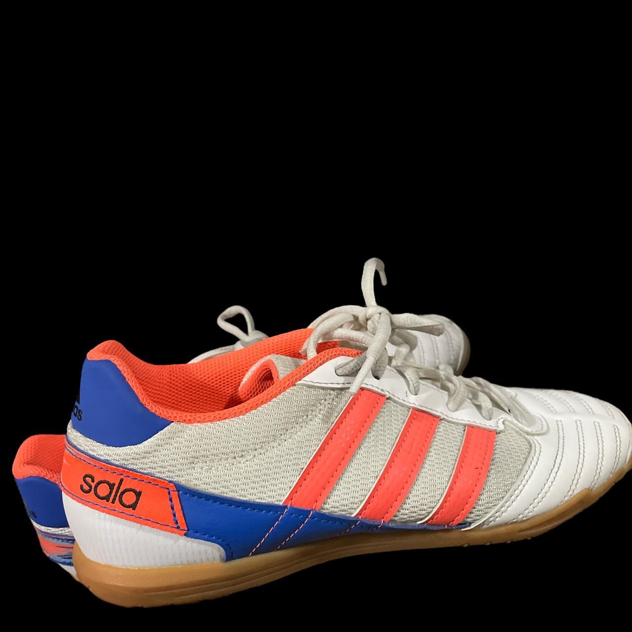 Adidas orange and hot sale blue trainers