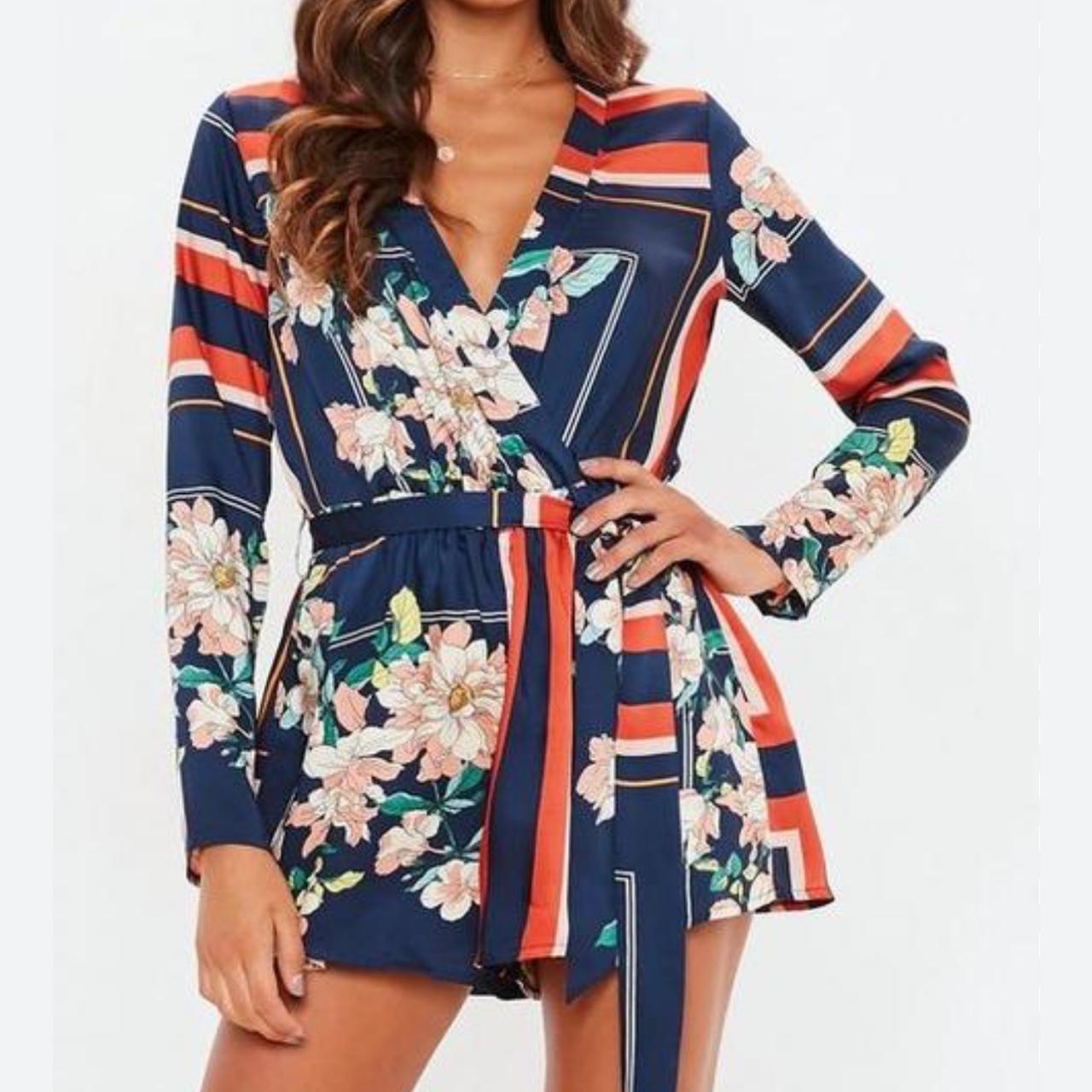 Missguided floral playsuit online