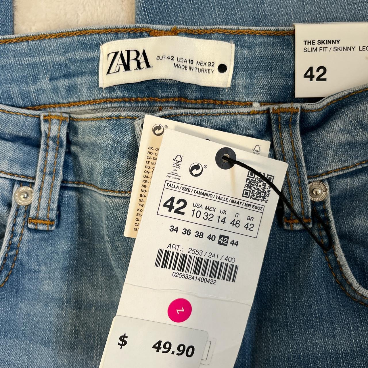 Zara skinny jeans! tag says size 10 but i'm Depop