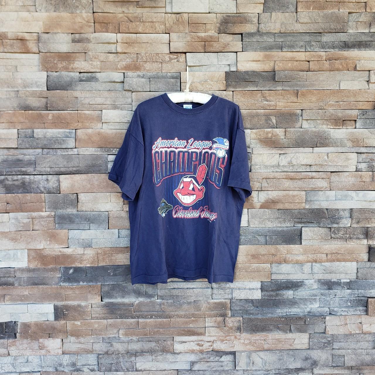 vintage 90s Cleveland Indians 1995 World Series - Depop