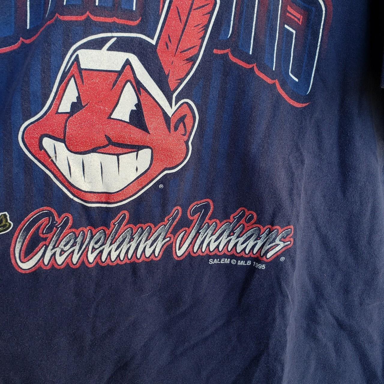 vintage 90s Cleveland Indians 1995 World Series - Depop