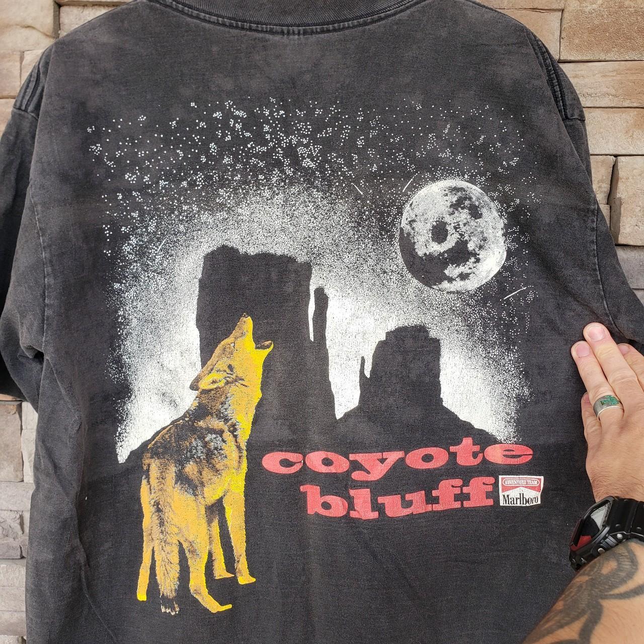 vintage 90s faded Coyote Bluff Marlboro graphic... - Depop