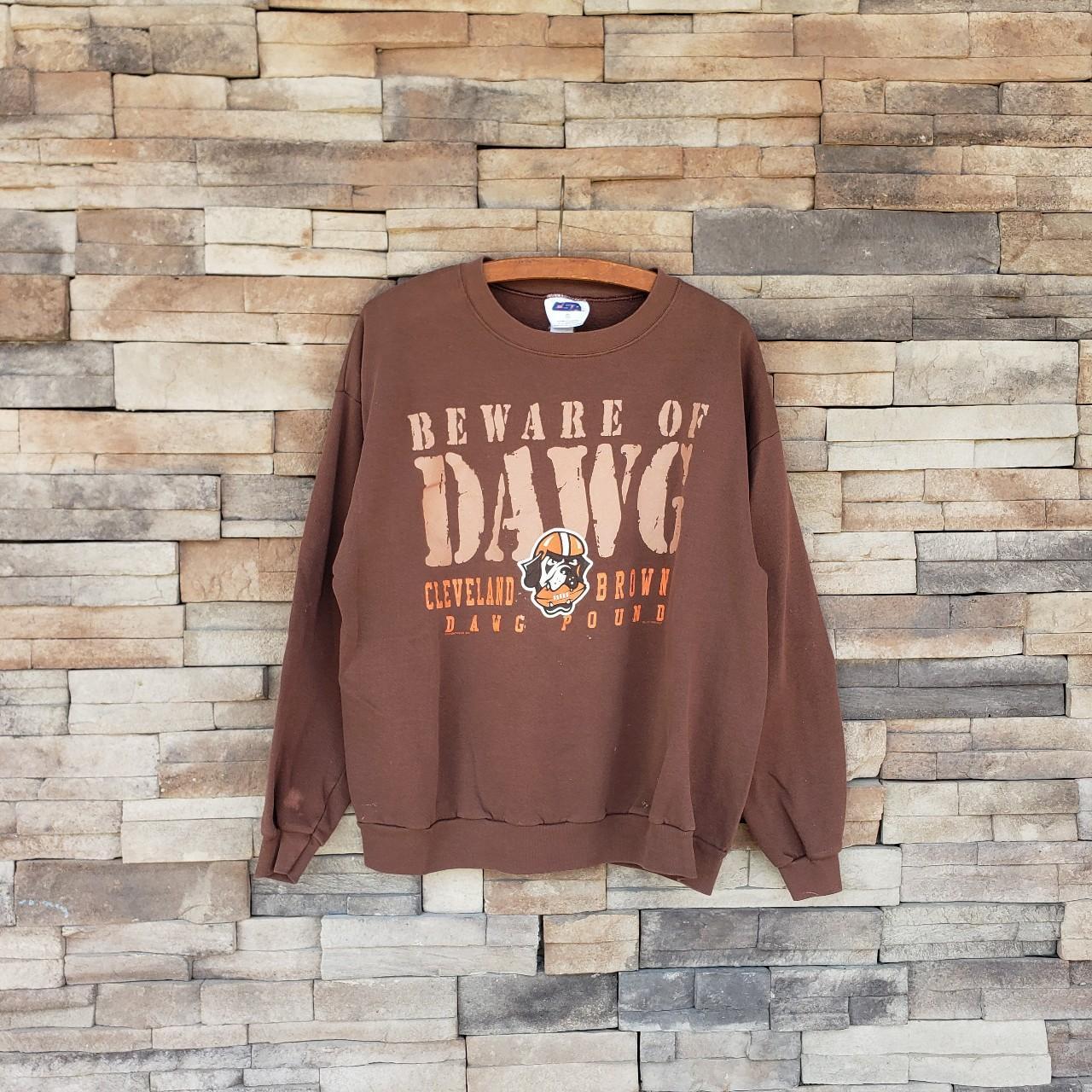 Cleveland Browns DOG POUND Vintage NFL Crewneck Sweatshirt