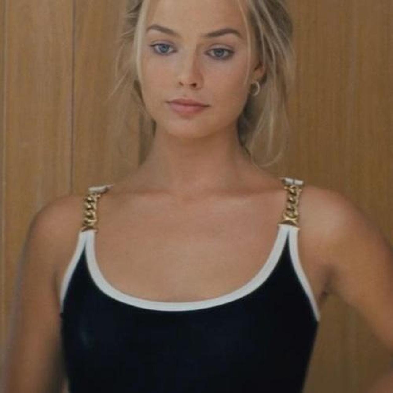 Black and white contrast dress as seen on Margot... Depop