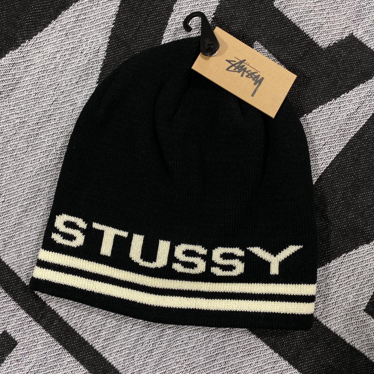 Stussy Jaquard Stripe Skullcap Beanie Hat -... - Depop