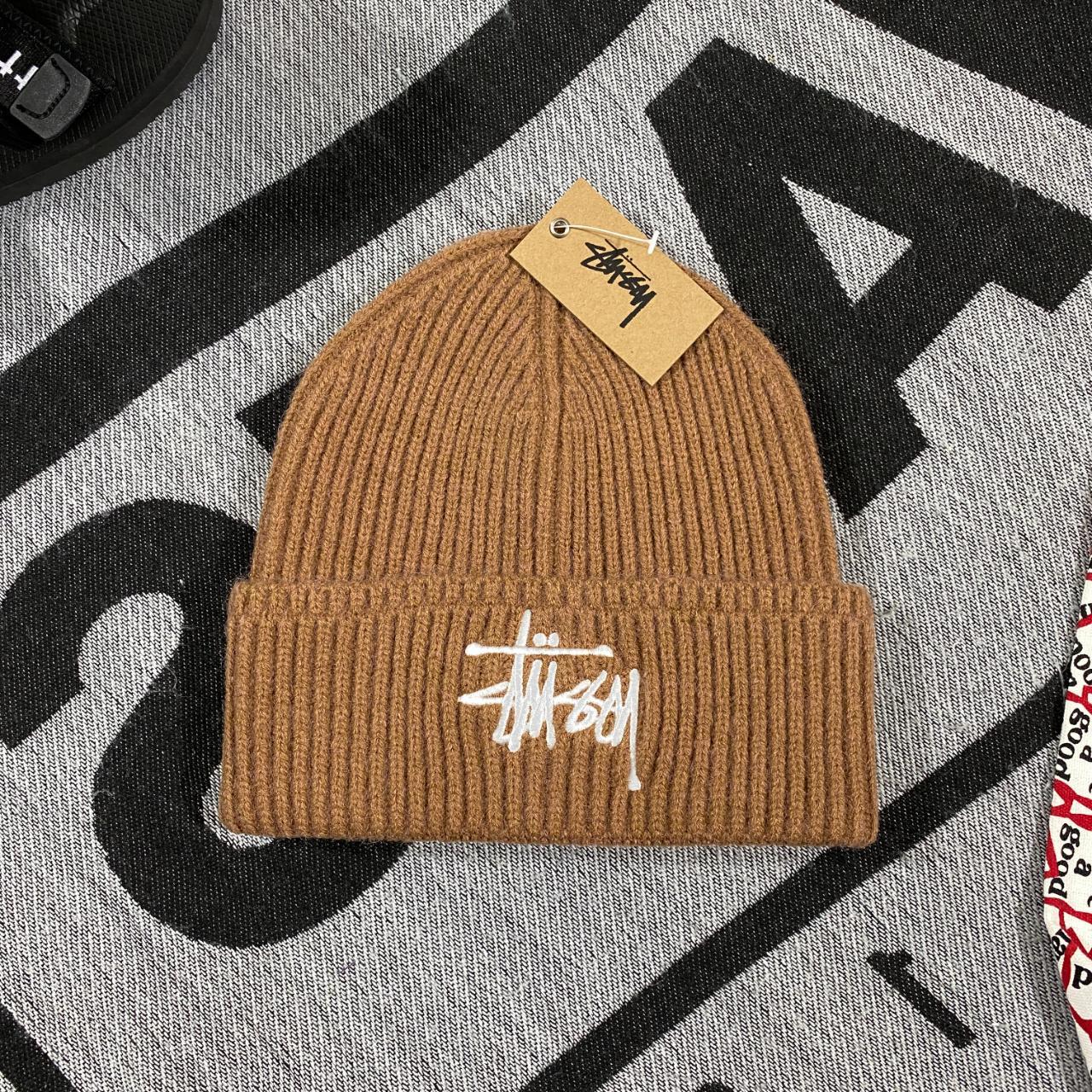 Stussy Basic Cuff Beanie Hat Brown Interested