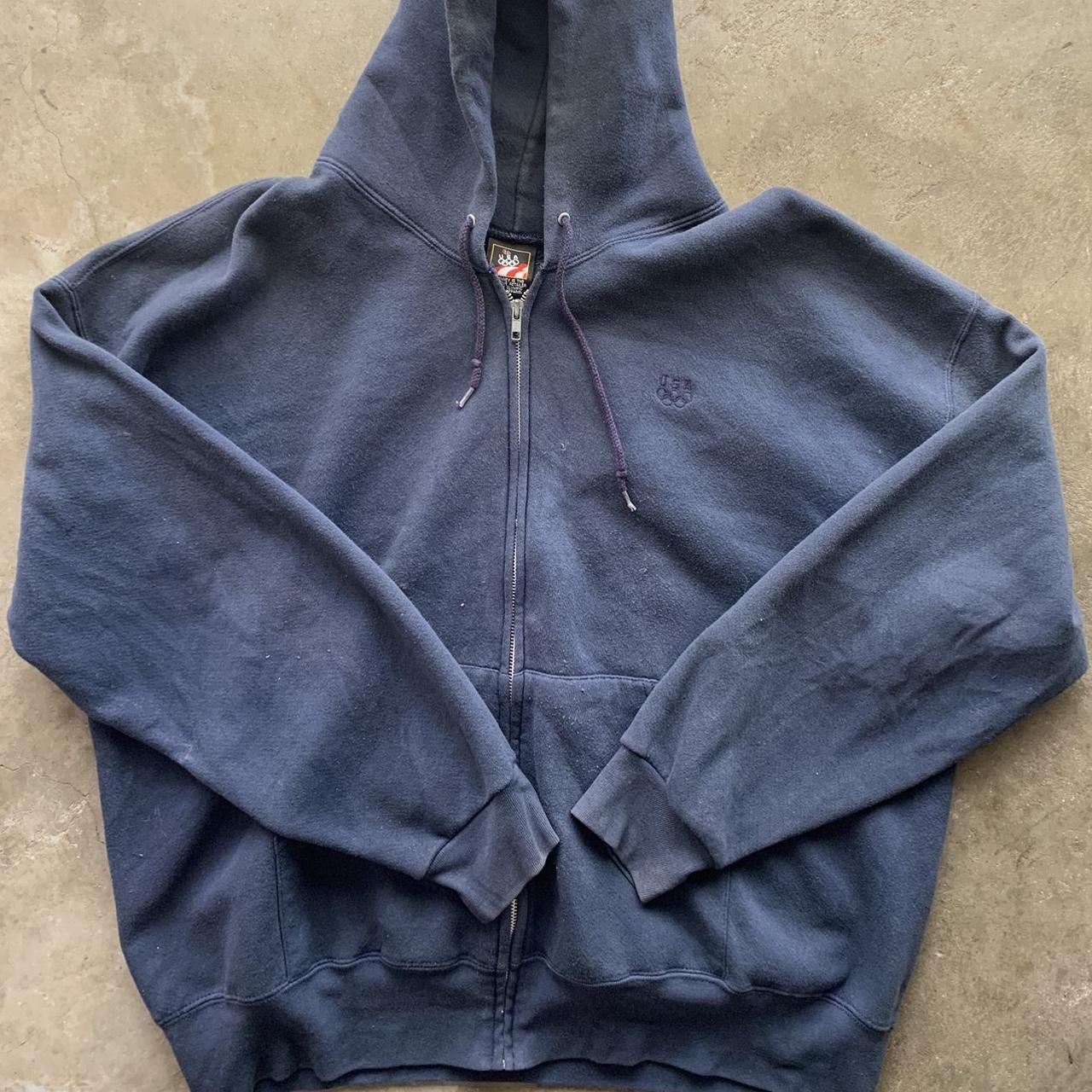 Men's Navy Hoodie | Depop