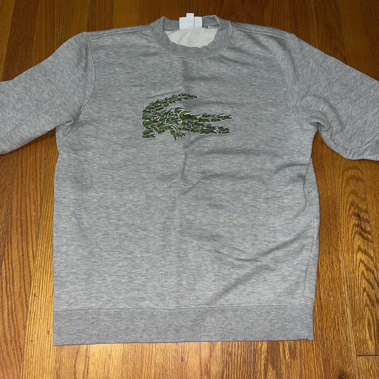 Lacoste Grey graphic crewneck (vintage) No flaws... - Depop