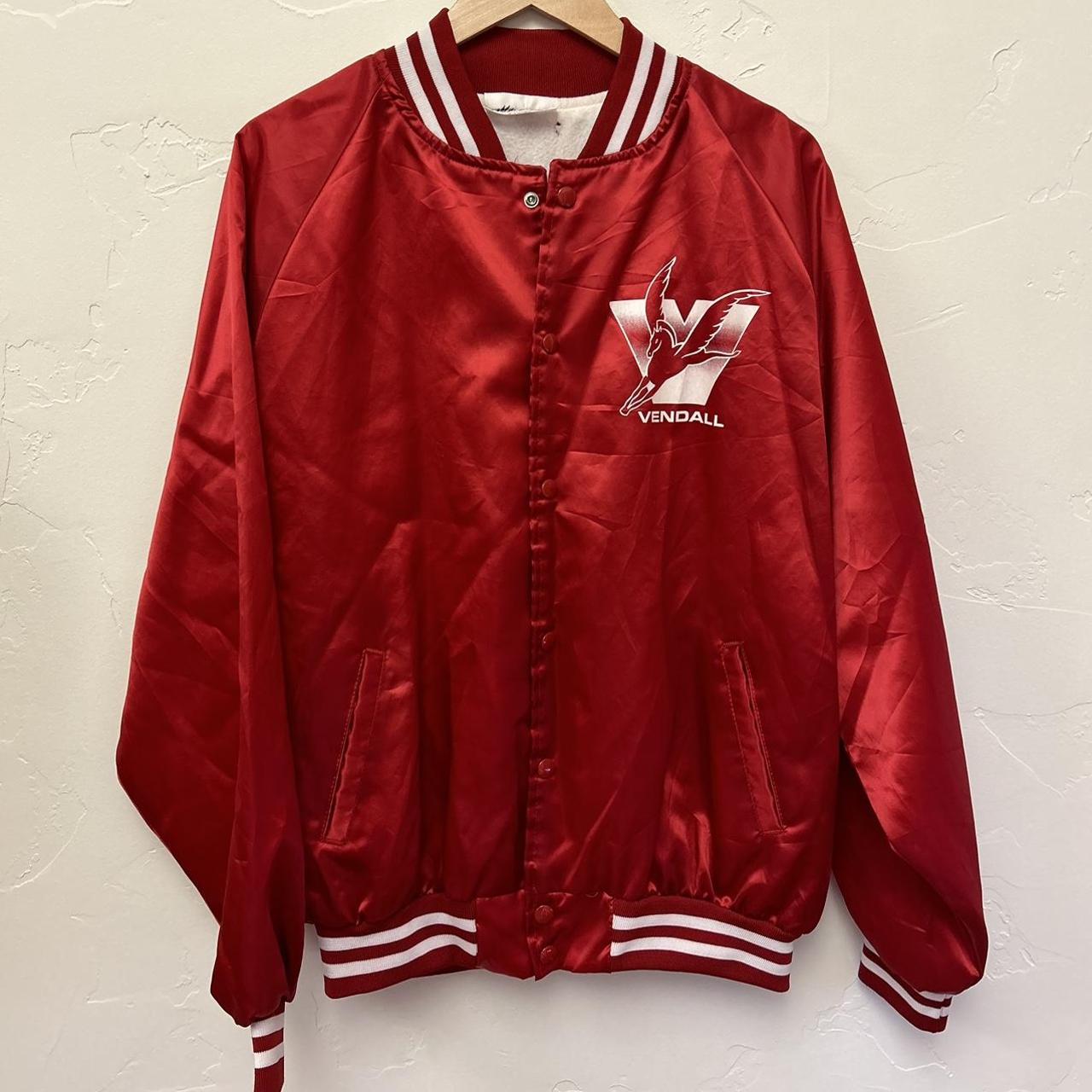 Men's Red and White Jacket | Depop