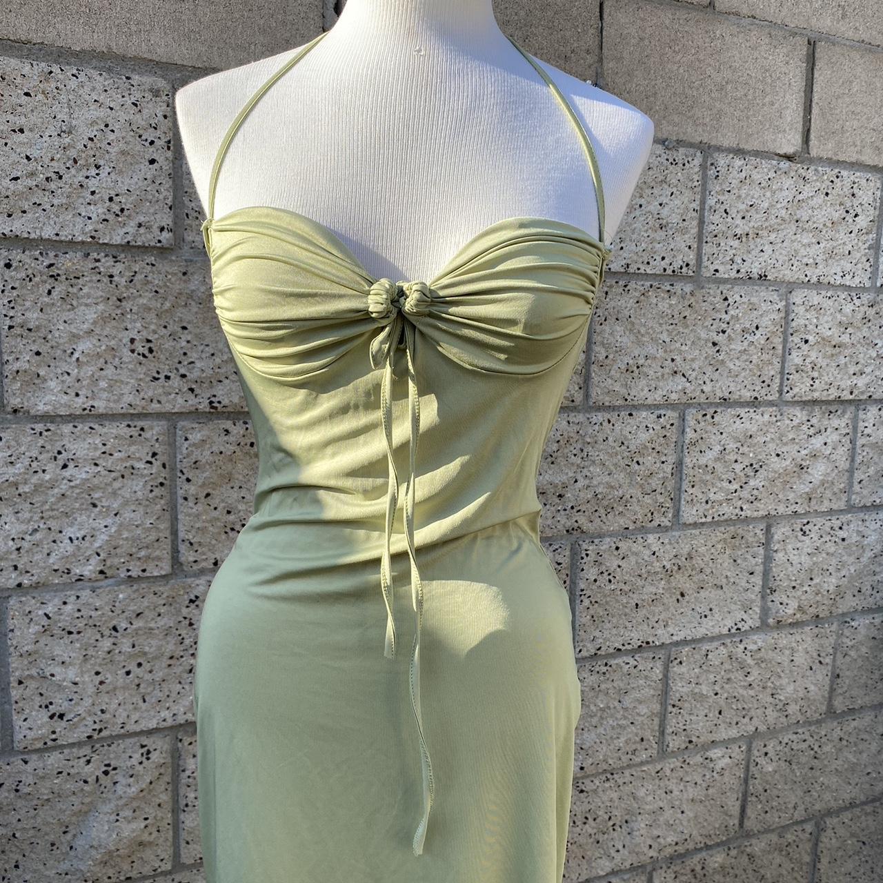 Green Fairy Dress Midi Fairy dress Adjustable lace... - Depop