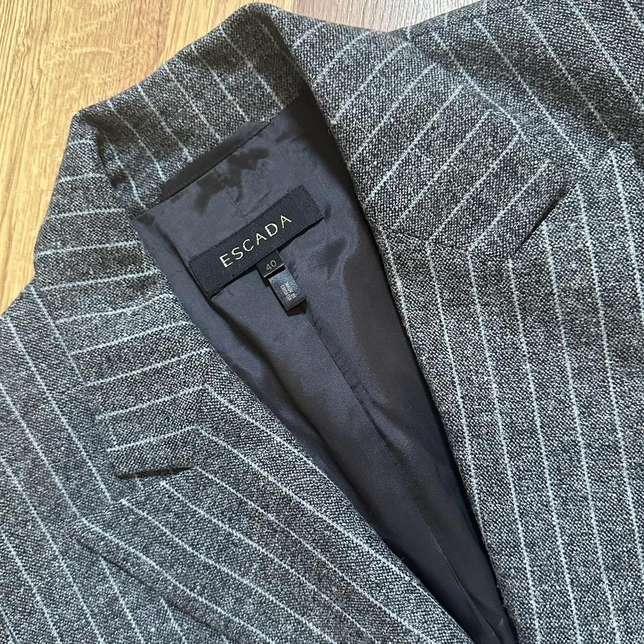 Escada pinstripe blazer perfect transition piece for... - Depop